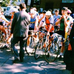 Jesień 1991-start do wyścigu w Józefowie (przy ,,Grudziążu")